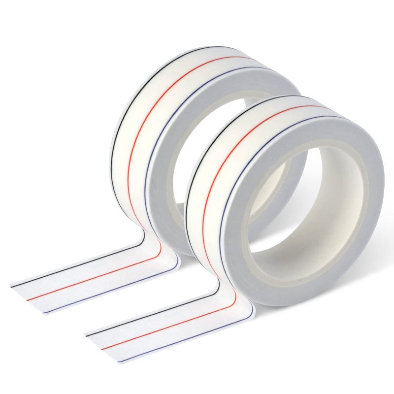 TSSART 1/4" Seam Diagonal Seam Tapes - 10Yard Each Roll Sewing Basting Tape for Stitching Straight Diagonal Seams Instruction Tool (2Pack) - Image 1