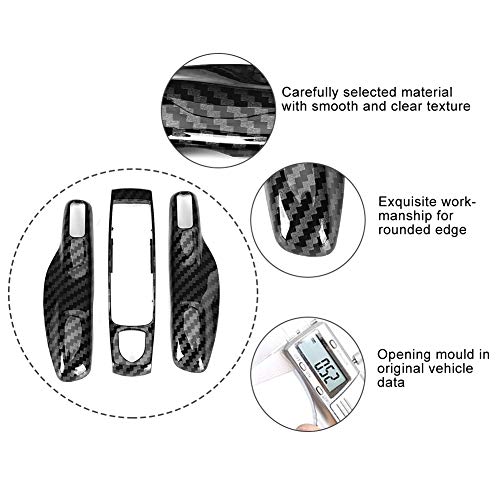 Estink Car Key Fob Cover, 3pcs/Set Carbon Fiber Styles Car Key Trim Cover Remote Key Fob Protector Cover Shell Case Holder Replacement Car Key Decoration Part Fit for Cayman - Image 5