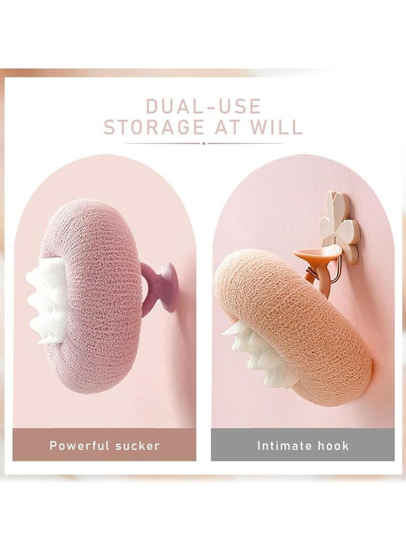 Oasisgalore 2-in-1 Sunflower Suction Cup Bath Ball, Exfoliating Bath Sponge with Back Scrubber for Women & Men - Image 5