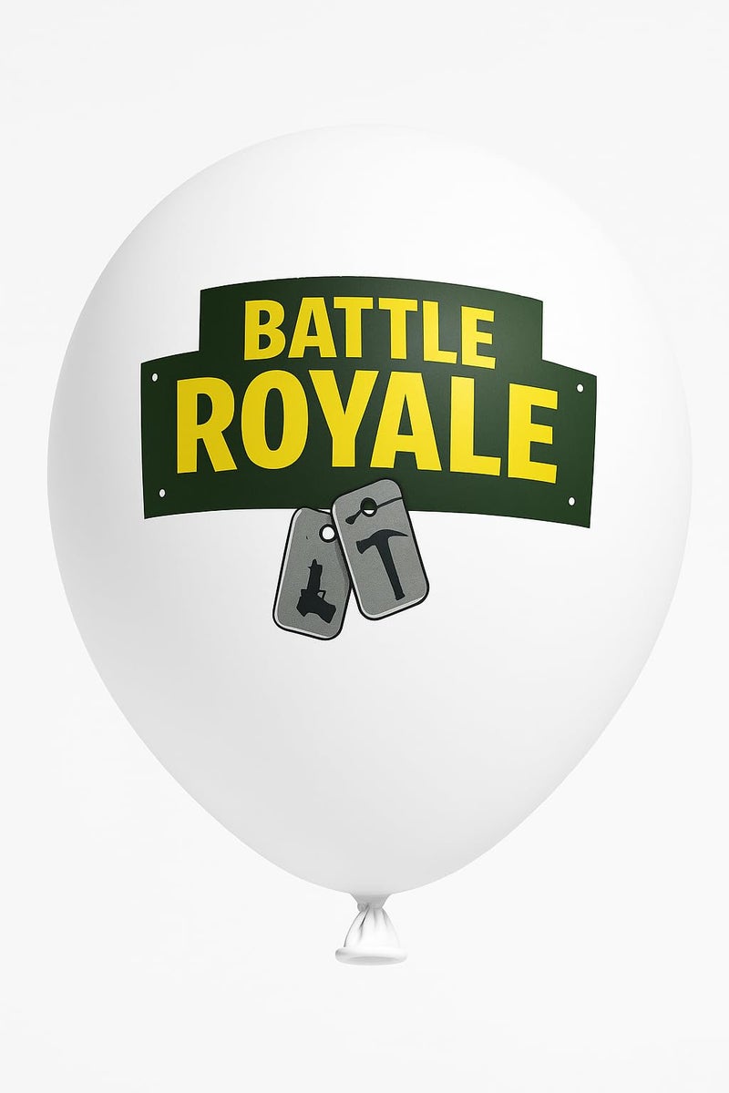 JenJen Tradition Battle Royale Video Game Theme Party Balloons for Kids Birthday Party Decorations 12" Latex Balloons For Outdoor Celebrations 24 Pieces in 6 Different Patterns - Image 2