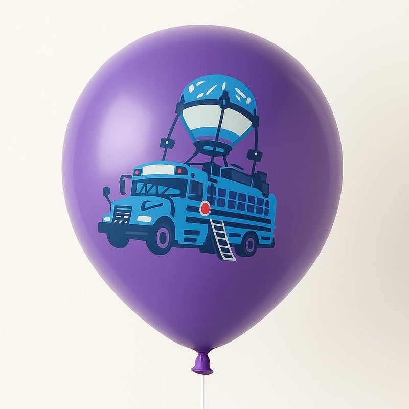 JenJen Tradition Battle Royale Video Game Theme Party Balloons for Kids Birthday Party Decorations 12" Latex Balloons For Outdoor Celebrations 24 Pieces in 6 Different Patterns - Image 3