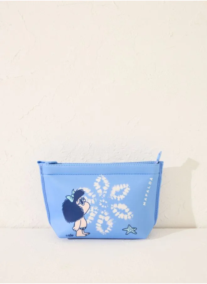 women'secret Mafalda small blue toiletry vanity case