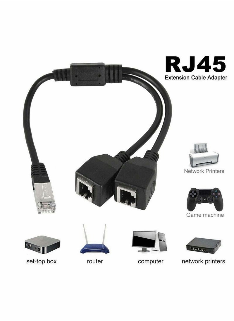 Generic RJ45 Ethernet Splitter Cable, LAN Network Port Ethernet Connector Adapter 1 Male to 2 Female Y Tape Cable for Cat5 Cat6 Cat7  - Image 3