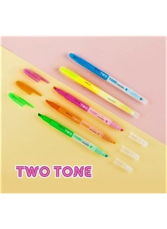 lineplus Twotone Highlighter Double Tip 5 Colors 348535  - Image 4