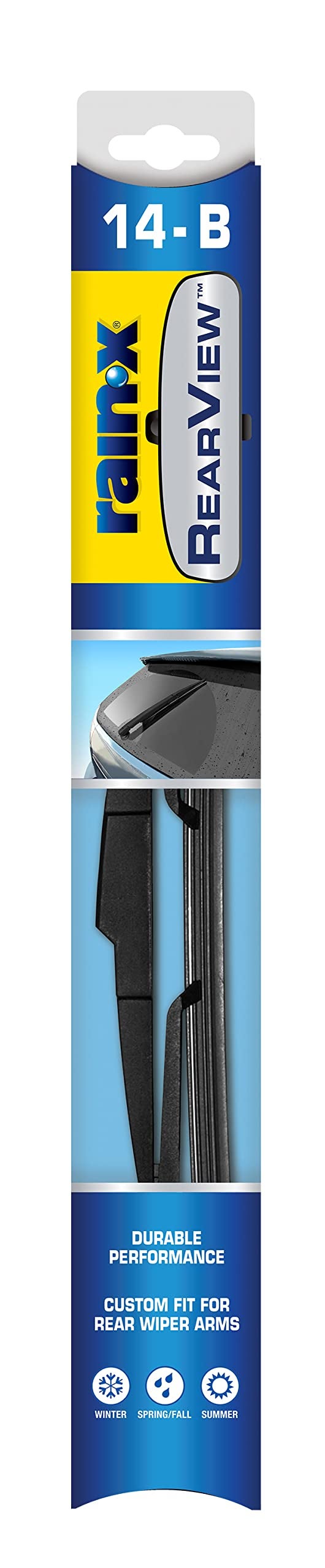 Rain-X 850025 RearView 14-B Rear Wiper Blade, 14 Inch Composite Rear Wiper Blade, Fits Rock Lock 3 (Pack Of 1), Automotive Replacement Wiper Blades That Meet Or Exceed OEM Quality And Design Standards - Image 1