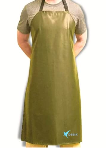 DEBIK® | Waterproof & Dustproof Apron For Dishwashing, Coffee, Dog Grooming, Cleaning Fish, Project-Industrial - Free Size | Unisex| GREEN - (Pack Of 1) - Image 1