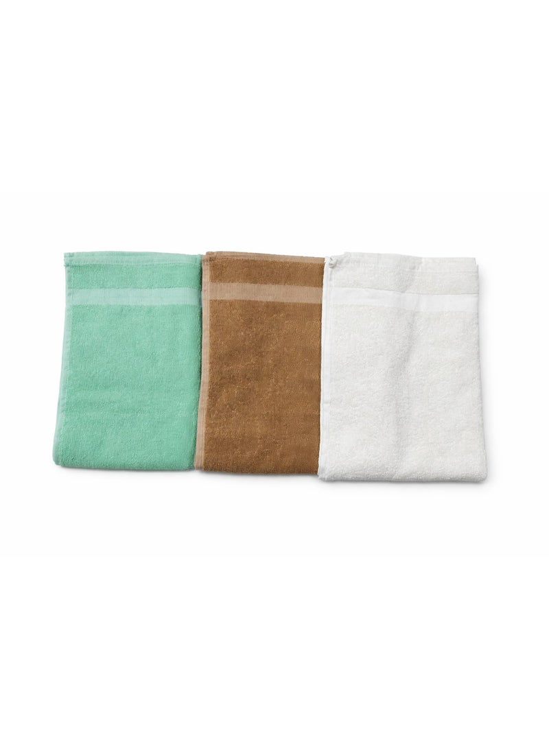 High-quality cotton towel set, 40x60 cm, 3 pieces - Image 2