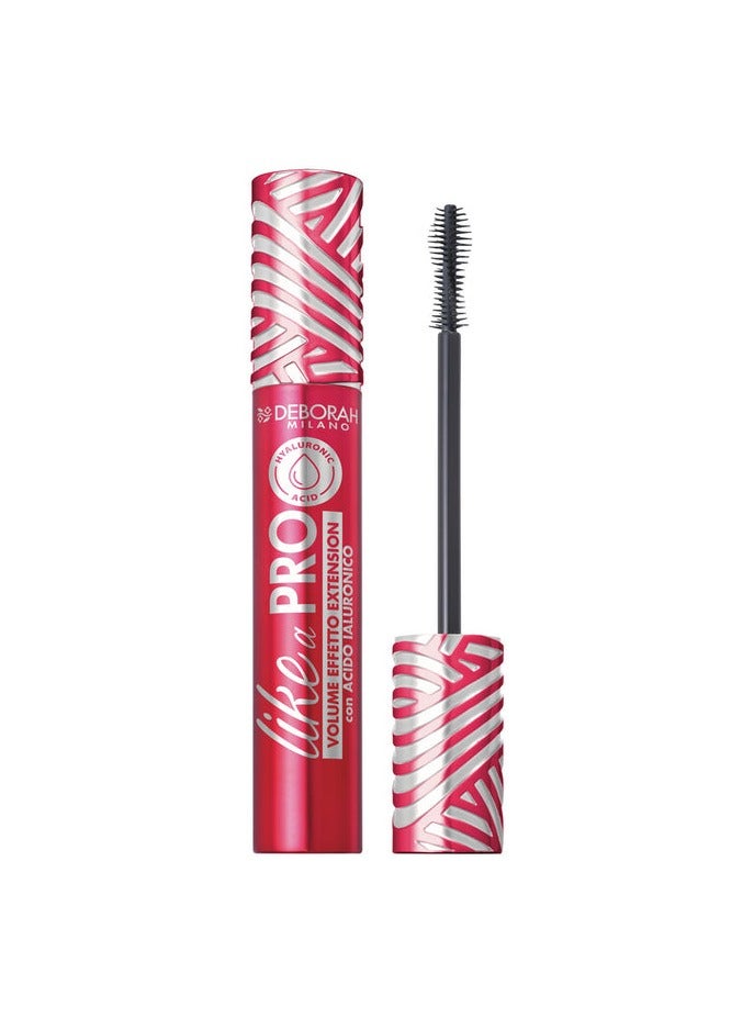 ديبورا D. LIKE A PRO VOLUME EXTENSIONS MASCARA CON ACIDO IALURONICO Black