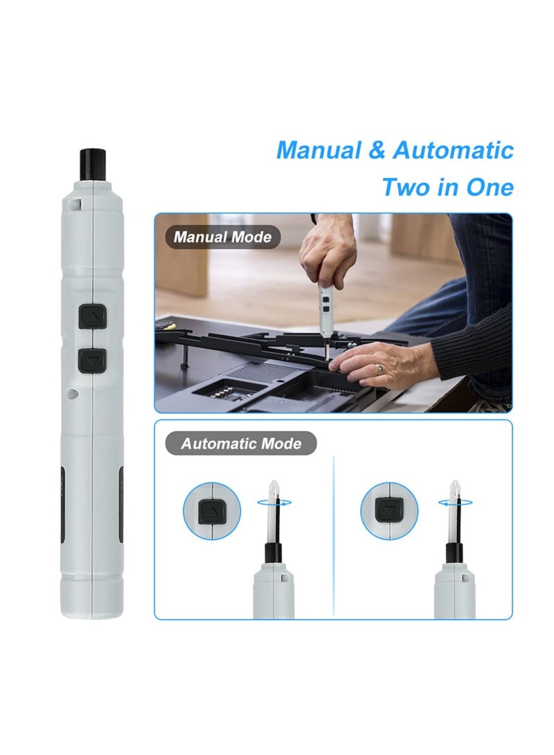 Excefore Electric Screwdriver Wireless Rechargeable, 3.6V/1110mAh Mini Portable Pen Screw Driver with 11pcs Precision Bits, USB Cable for Repair Tools - Image 5