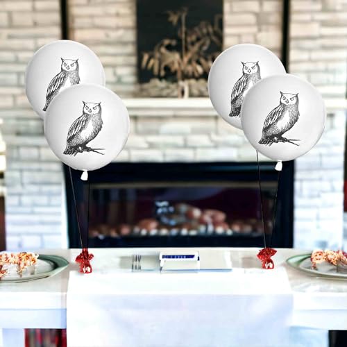 Malayan Products Owl Balloons Latex 12 Count Minimalist Owl Balloons for Birthday Party Baby Shower Classroom Decoration Cute Owl Birthday Theme Party Supply 12 Inch Standard Size - Image 5