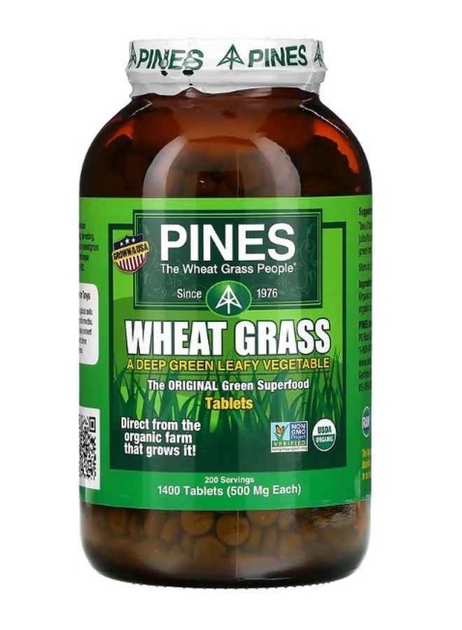 باينز إنترناشيونال Wheat Grass 500 mg 1400 Tablets - Image 1
