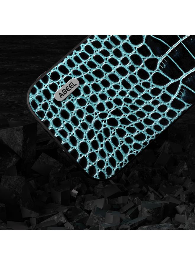 S-TOP Case For iPhone 15 Pro Max ABEEL Genuine Leather Crocodile Pattern Black Edge Phone Case - Image 3