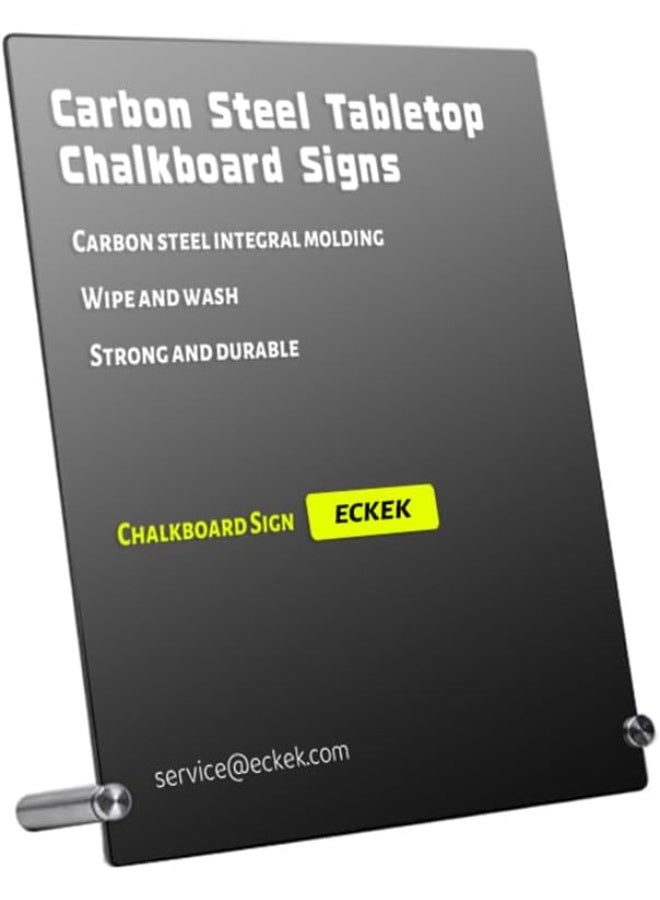 Eckek  Tabletop Chalkboard Signs with Base Stand - Carbon Steel Menu Chalkboard Stand, Message Board for Shop, Restaurant, Home Decoration - Image 1