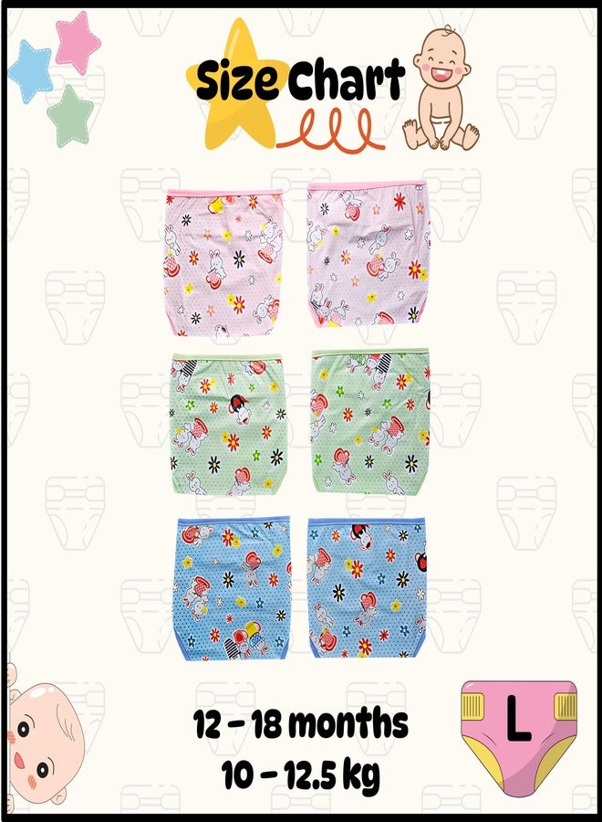 Hooper Baby & Toddler Diaper Covers for 0-3 Years | Washabale, Reusable, Waterproof & Adjustable Nappy Cover | Ultra Soft, and Thin | Unisex Designs, Pack of 6 (Size L) - Image 4