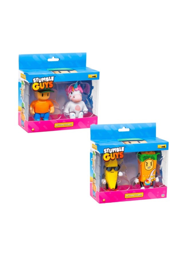 Sega Stumble Guys Action Fig 4.5" 2 Pieces 1 Pack Assorted 