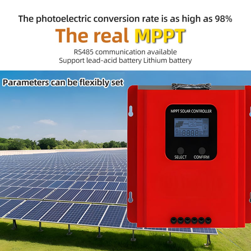 MPPT Controller 60A 99.5% MPPT Efficiency Solar Charger - RS485 Communication Wi-Fi Cloud Monitoring LCD Display for Solar Battery Systems - Image 4