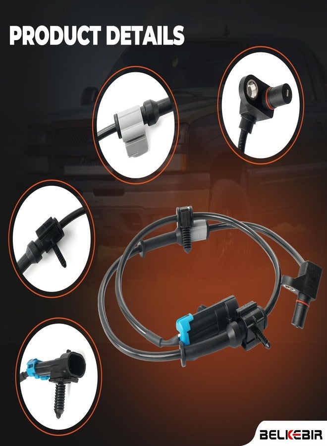 BELKEBIR Front ABS Wheel Speed Sensor Left & Right Compatible with Chevy Avalanche Express Silverado Suburban Tahoe, GMC Savana Sierra Yukon XL, Cadillac Escalade Replace ALS482, 15991986, 15037208, 19181873 - Image 5