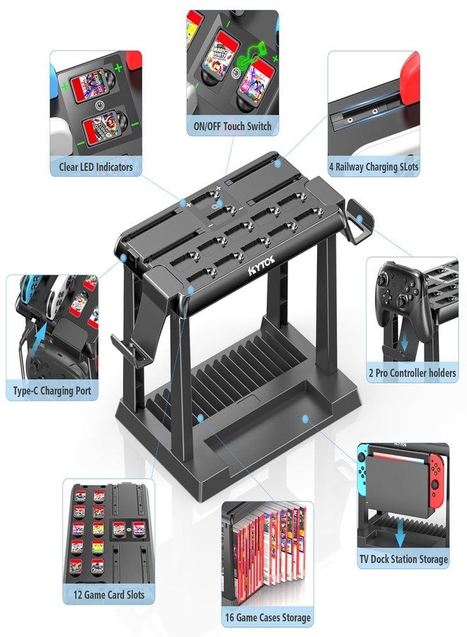 Kytok Swap Game Storage With Switch Controller Charging Station, / Oled Joycons Kytok For Game, Tv Dock, Pro Controller, Accessories - Image 4