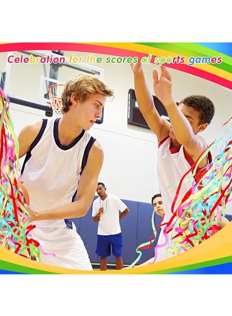 Realfrog 10Pcs Streamers Poppers Hand Throw Streamers with Colorful Ribbon No Mess Confetti Crackers for Wedding, Party, Graduation, Birthday, Celebration - Image 4