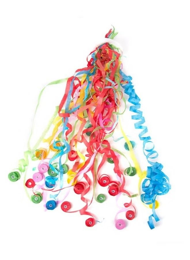 Realfrog 10Pcs Streamers Poppers Hand Throw Streamers with Colorful Ribbon No Mess Confetti Crackers for Wedding, Party, Graduation, Birthday, Celebration - Image 5