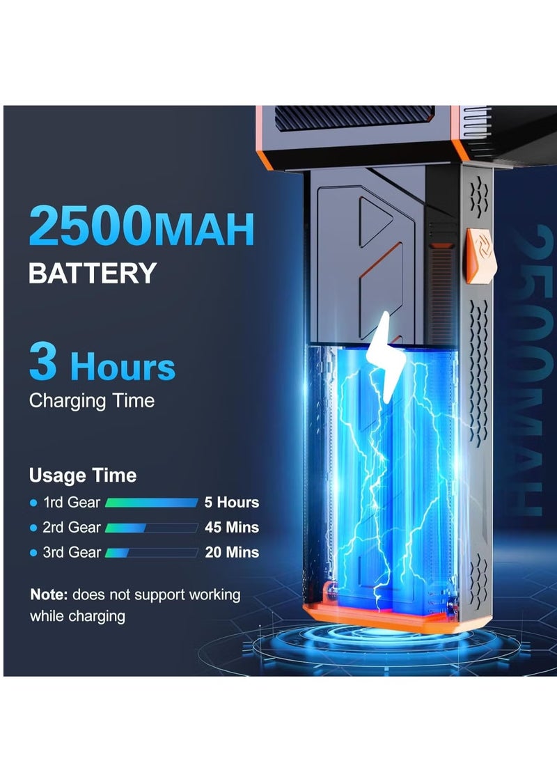 TIGER Compressed Air Duster – Turbo Fan Electric Air Duster 130,000 RPM, Super Powerful Jet Air Blower, Rechargeable Cordless for Computer, Electronics, Keyboard, PC, Car Cleaning, and More (Refillable)  - Image 3