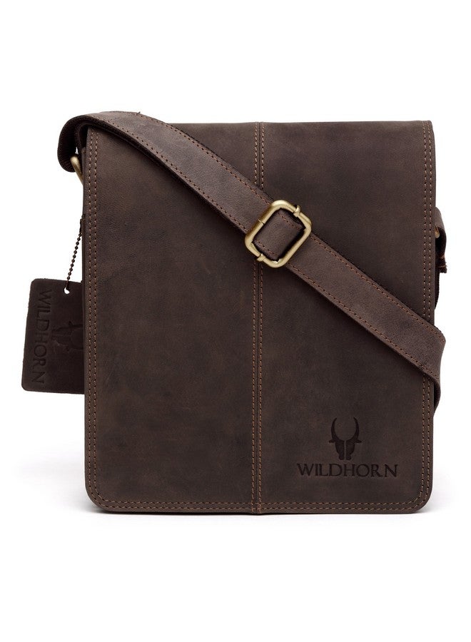 WildHorn Genuine Leather Sling Bag for Men | Minimalist, Spacious & Durable | Flap Closure | Adjustable Strap | 1-Year Warranty - Image 2
