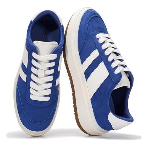 Project Cloud Platform Sneakers for Women - Lightweight Memory Foam Insole Womens Sneakers - Non-Slip Fashion Sneakers for Women Footwear - Women's Fashion Platform Shoes (Nita, Blue, 6) - Image 1