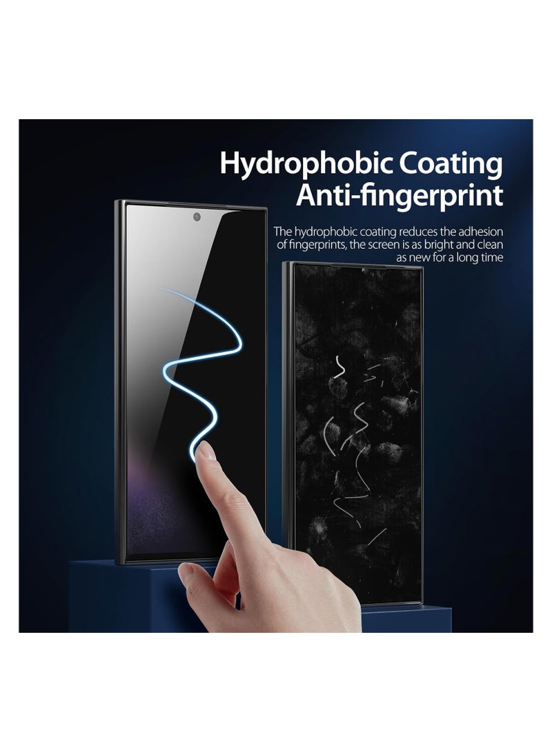 For Samsung Galaxy S24 Ultra Privacy Screen Protector, Fingerprint Unlock, 9H Hardness,Scratch Resistant, Bubble-Free, Case Friendly Tempered Glass Screen for Galaxy S24 Ultra 5G - Image 5
