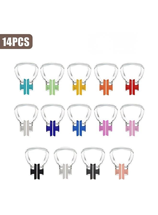 VANGOG 14Pack Swimming Nose Clip, Swim Nose Plugs with Waterproof Silica Gel for Kids (Age 7+) and Adults,Multi-Color - Image 1