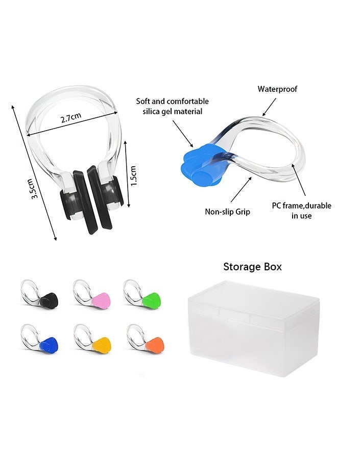 VANGOG 14Pack Swimming Nose Clip, Swim Nose Plugs with Waterproof Silica Gel for Kids (Age 7+) and Adults,Multi-Color - Image 2