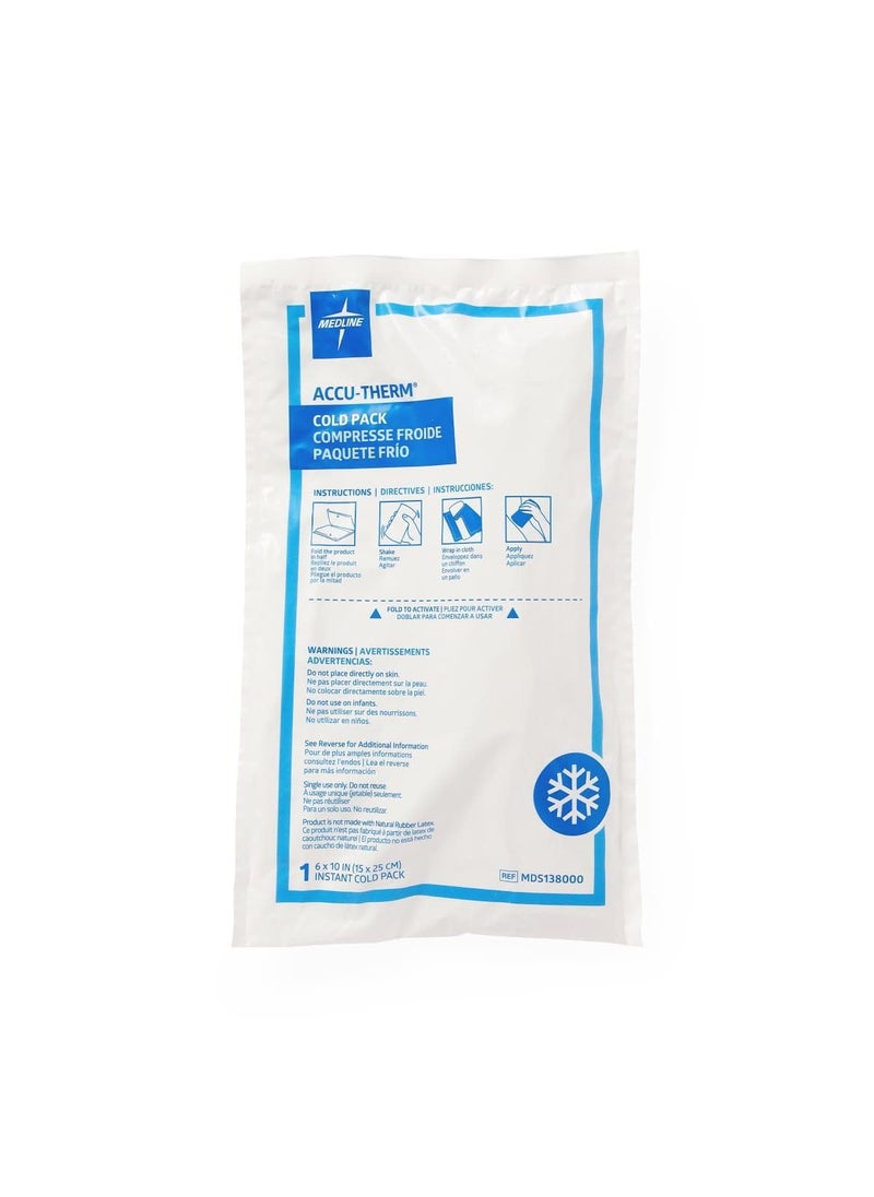 Medline Medline Accu-Therm Heavyweight Jr. Instant Cold Pack, Non-Insulated, 6 Inches x 10 Inches, Single Use, Case of 24 Each 