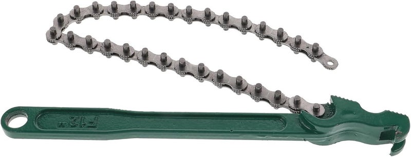 Garneck 16-inch Chain Wrench Oil Filter Wrench Adjustable Plumbing Spanner Cast Handle for Automotive Oil Filter Removal and Maintenance - Image 1