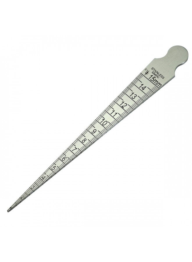 RIVERWELD Welding Gauge Taper Gauge Both side Inches and Metric Max Range: 5/8" & 15mm Min Range: 1/32" & 1.0mm Measure Weldment Gap Bore Hole - Image 1