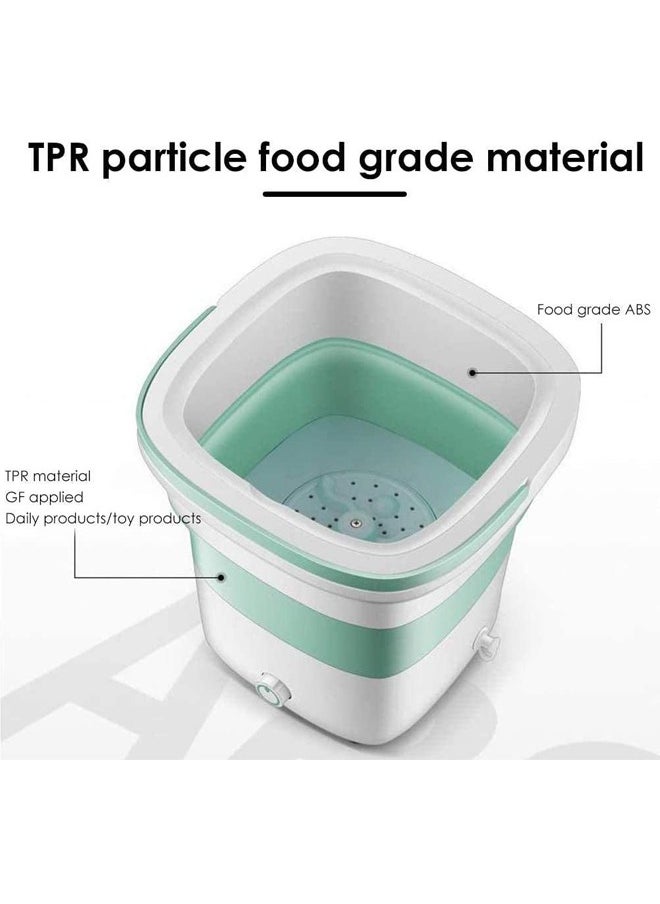 PADOM - Padom portable Folding Washing Machine,Mini Folding Ultrasonic High-Frequency Vibration Washing Machine,Folding Washing Machine Bucket, for Apartment Dorm, Camping, Travelling (BLUE) - Image 1
