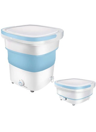 Padom portable Folding Washing Machine,Mini Folding Ultrasonic High-Frequency Vibration Washing Machine,Folding Washing Machine Bucket, for Apartment Dorm, Camping, Travelling (BLUE) - pzsku/ZAB809CE093A219112572Z/45/1746438122/65740d2c-ced9-44f5-8b41-807985095242