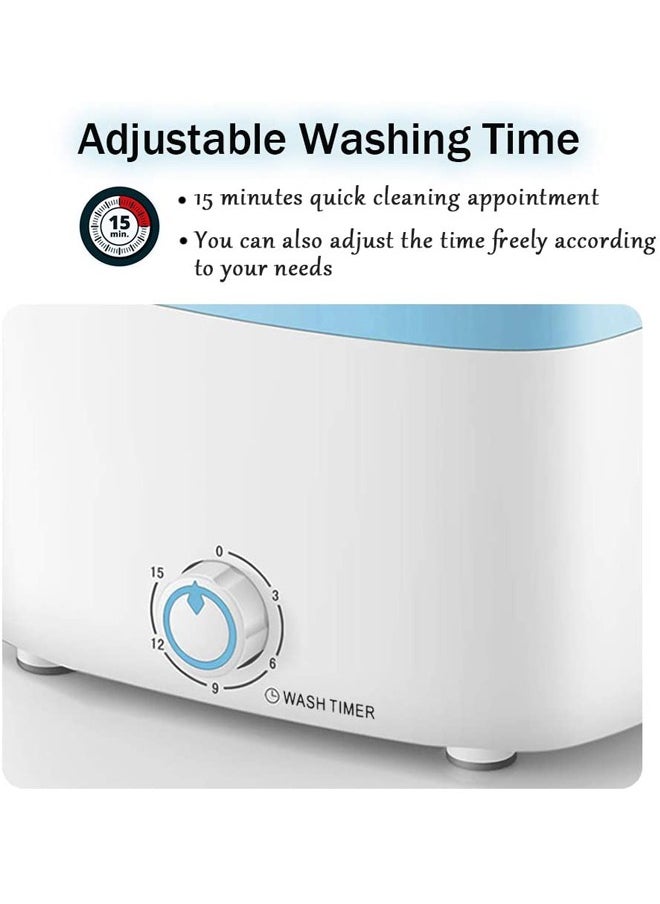 PADOM - Padom portable Folding Washing Machine,Mini Folding Ultrasonic High-Frequency Vibration Washing Machine,Folding Washing Machine Bucket, for Apartment Dorm, Camping, Travelling (BLUE) - Image 1