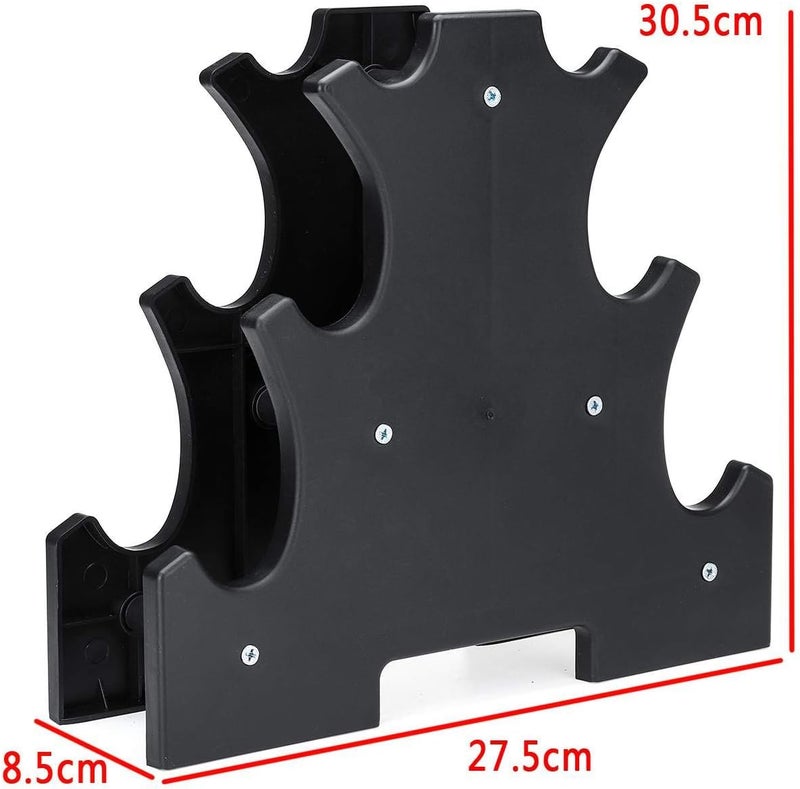 woobles 3-Tier Storage Rack for Small Hand Weights Lifting Dumbbell Tree Stands Weightlifting Holder Floor Bracket Home Exercise Accessories Compact Free Weight Stand Gym (Without Dumbbells) C - Image 2