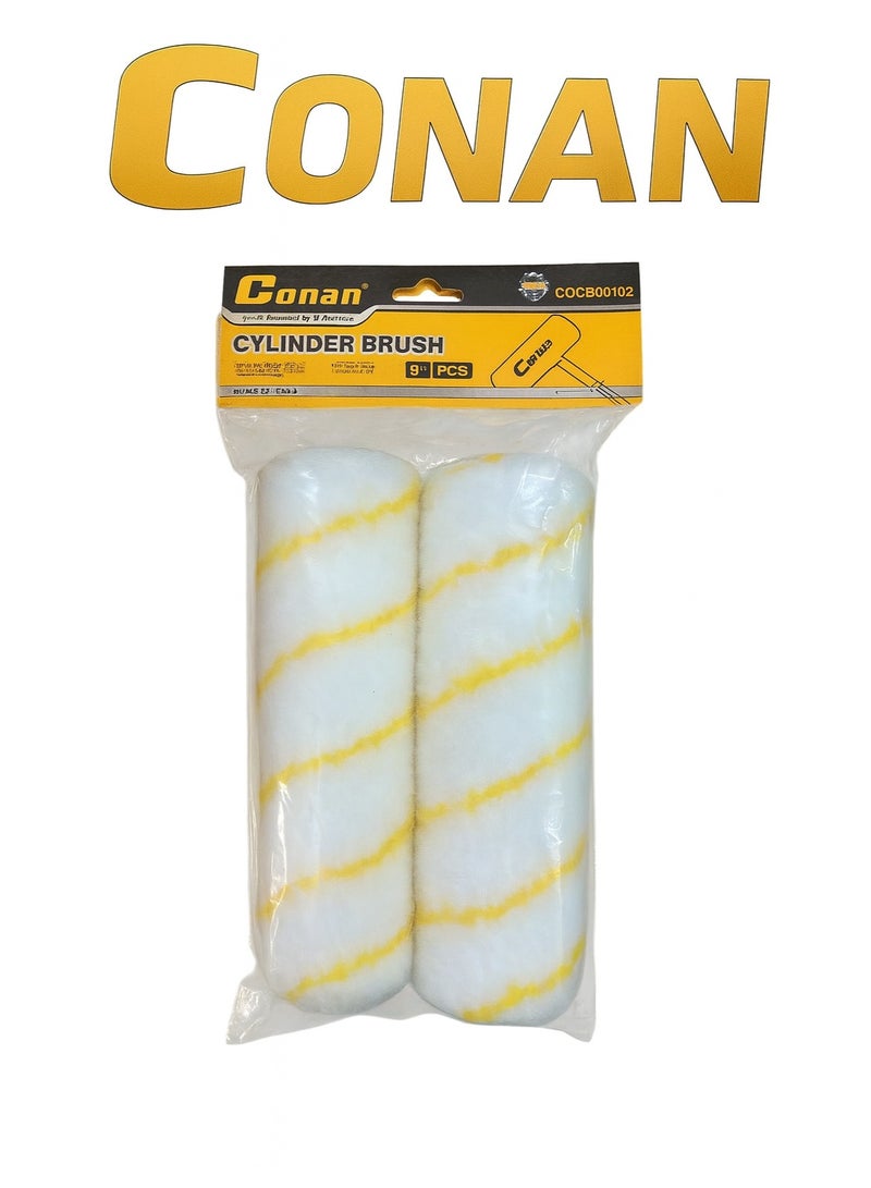 CONAN Cylinder Brush Set – Model COCB00102 – 9" Paint Roller – 2 Pieces – High-Absorption Roller Sleeves for Professional Finishing - Image 2