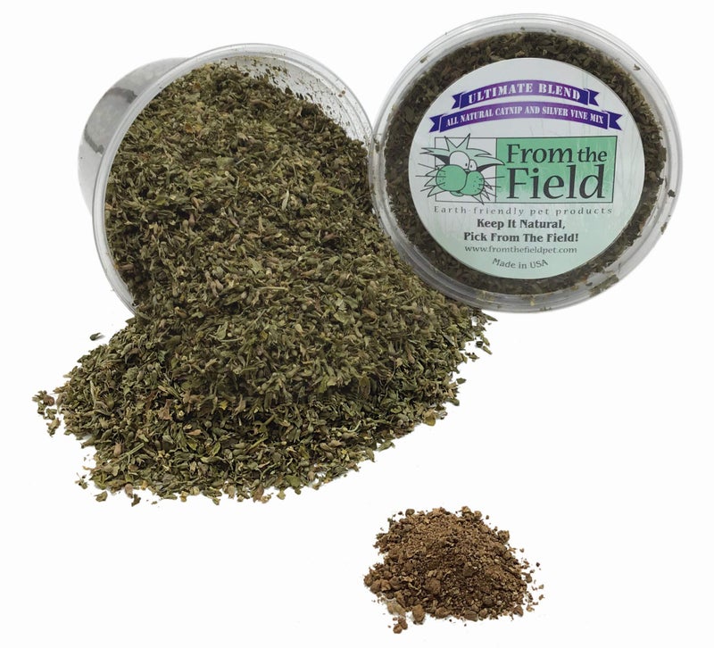 from The Field | Ultimate Blend Catnip & Silver Vine | Premium USA-Grown Catnip for Toys & Playtime | Fresh, Potent, Non-Toxic, Eco-Friendly | Safe for Kittens & Cats | Resealable 2 Oz Tub - Image 2