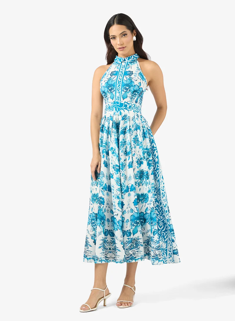 ايلا Monotonal Print Dress
