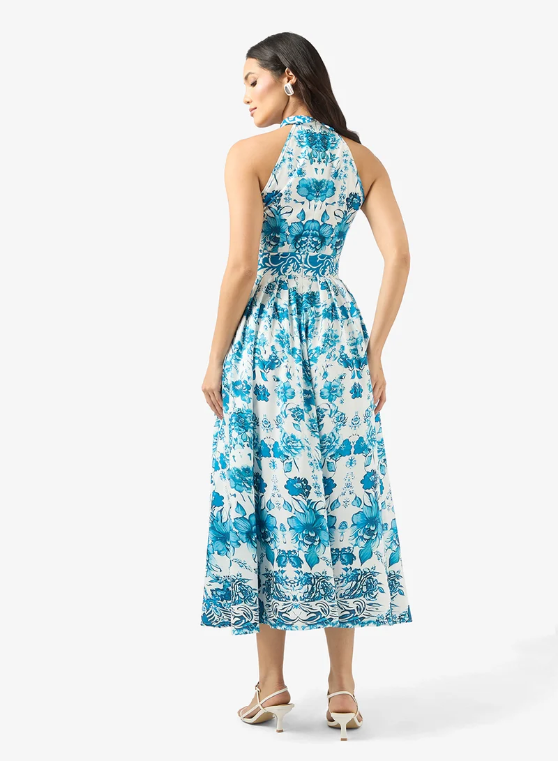 ايلا Monotonal Print Dress