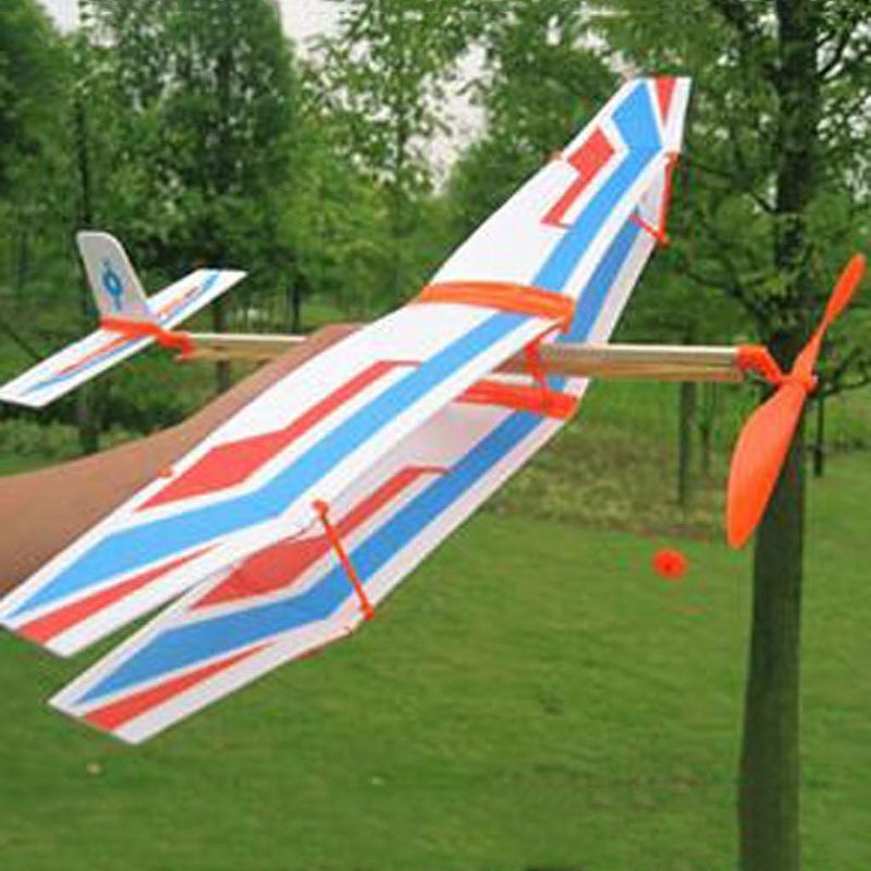 klarako DIY Wind Up Flying Airplane Toy Mechanical Planes, Funny and Novelty Gift for Kids Boys and Girls - Image 1