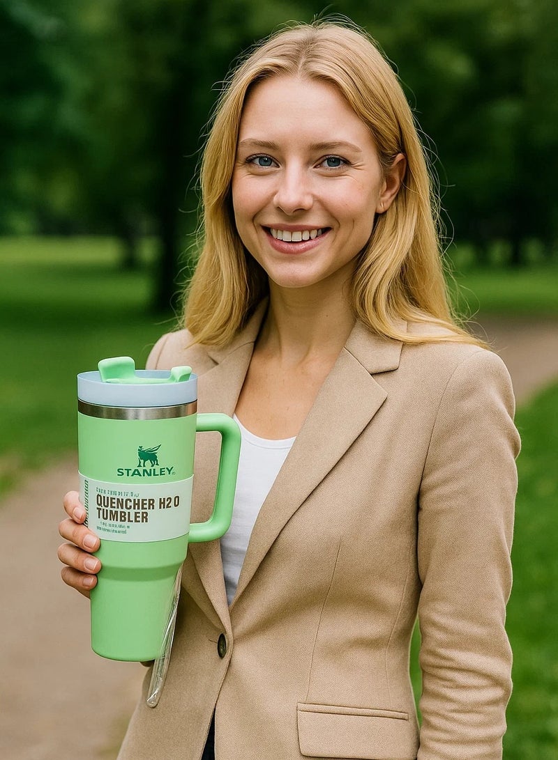 Stanley Original Flowstate Quencher H2.0 Vacuum Insulated Stainless Steel Mug with Lid and Straw for Water or Iced Tea Coffee Juice Smoothie Etc 1.18 Liter - Image 4