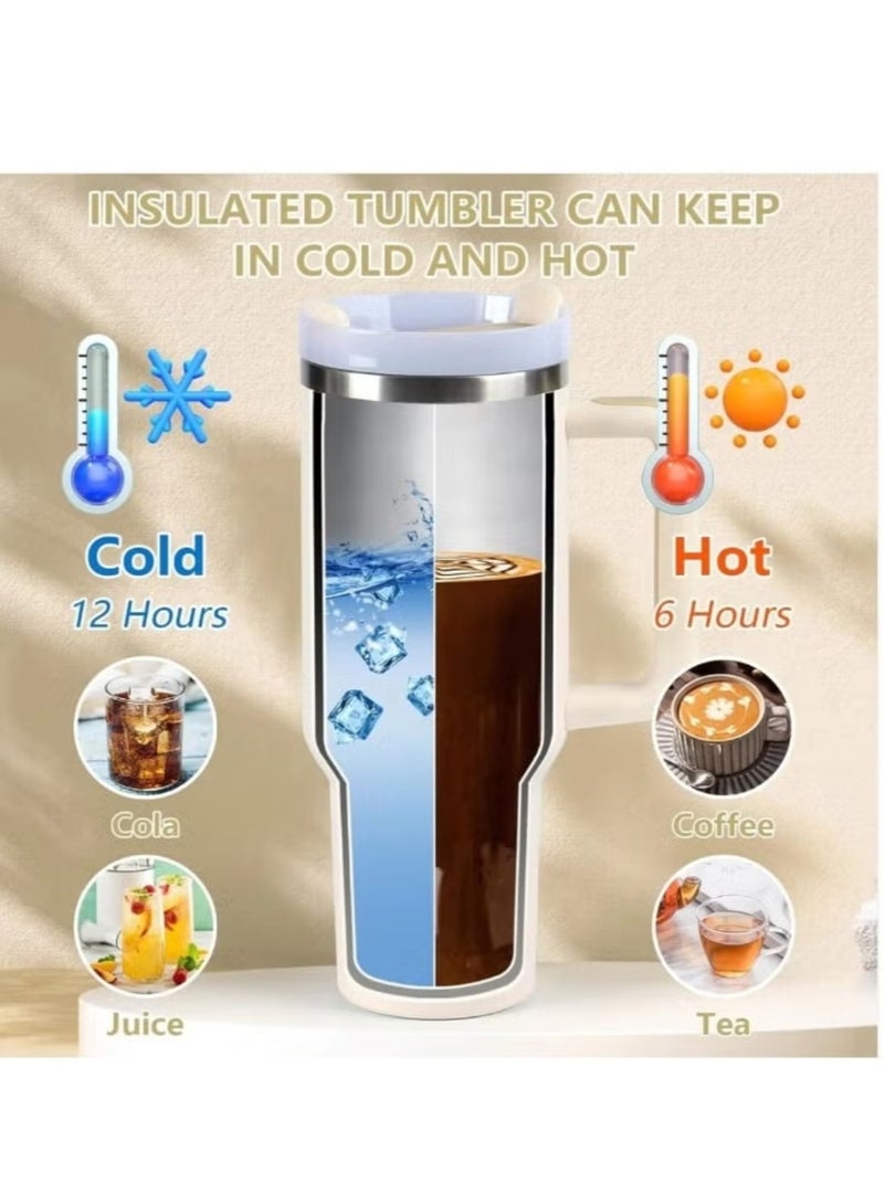 Stanley Original Flowstate Quencher H2.0 Vacuum Insulated Stainless Steel Mug with Lid and Straw for Water or Iced Tea Coffee Juice Smoothie Etc 1.18 Liter - Image 3