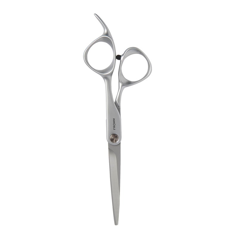 Fromm Professional Transform 5.75" Extra Smooth Hair Cutting Shears on Wet & Dry Hair in Matte Silver Japanese Steel Scissors with Beveled Blade for Experienced & Expert Stylists - Image 1