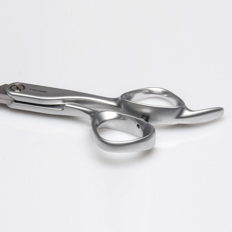 Fromm Professional Transform 5.75" Extra Smooth Hair Cutting Shears on Wet & Dry Hair in Matte Silver Japanese Steel Scissors with Beveled Blade for Experienced & Expert Stylists - Image 3