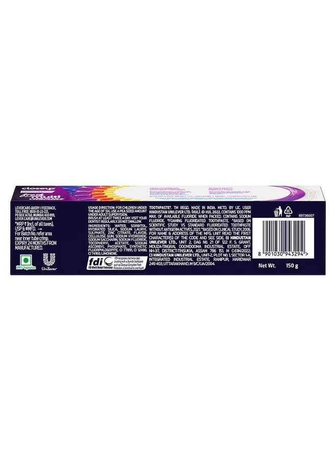 Close Up - Complete Fresh Protection Toothpaste| From India'S No.1 Gel Toothpaste| With Multi-Vitamin Formula, Bad Breath Treatment 150 G, 1 Count - Image 1