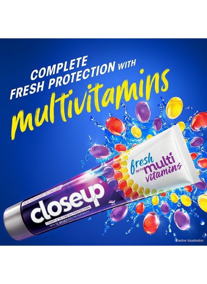 Close Up - Complete Fresh Protection Toothpaste| From India'S No.1 Gel Toothpaste| With Multi-Vitamin Formula, Bad Breath Treatment 150 G, 1 Count - Image 1