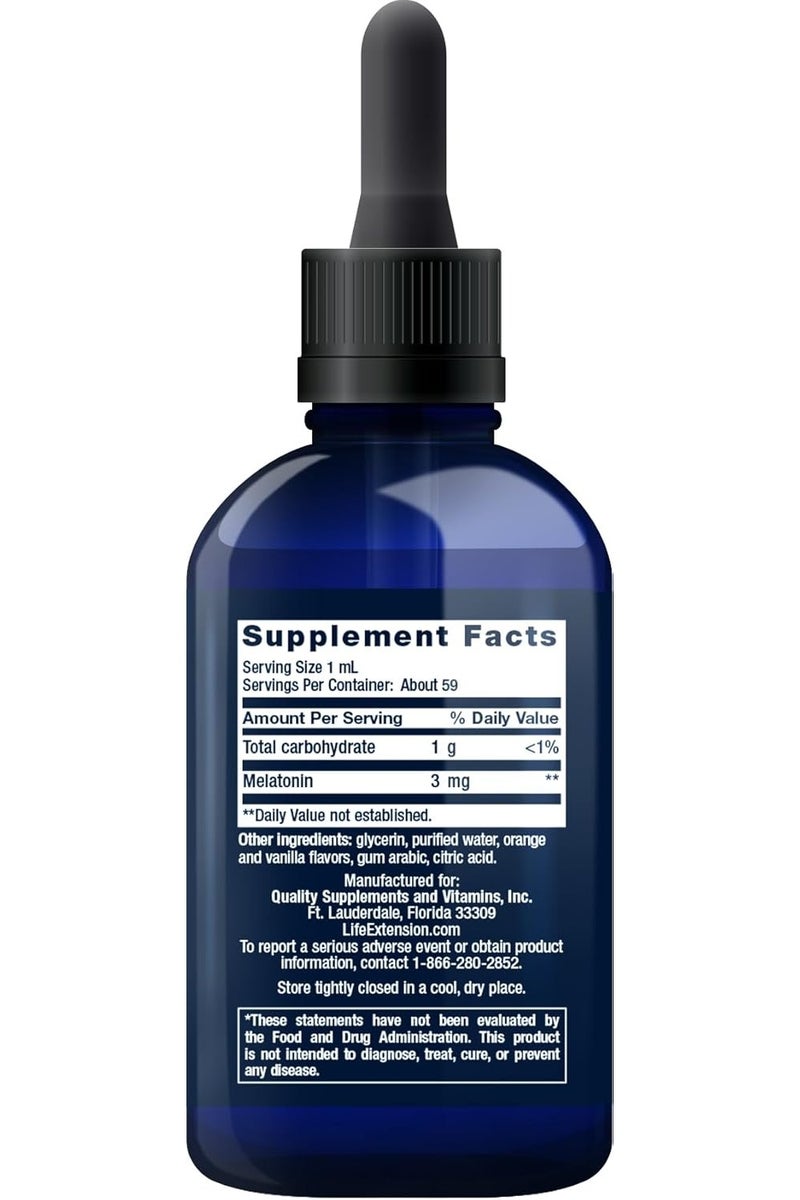 Life Extension Liquid Melatonin Natural Citrus-Vanilla Flavor by Life Extension - 3mg- 2 Bottles - Image 2
