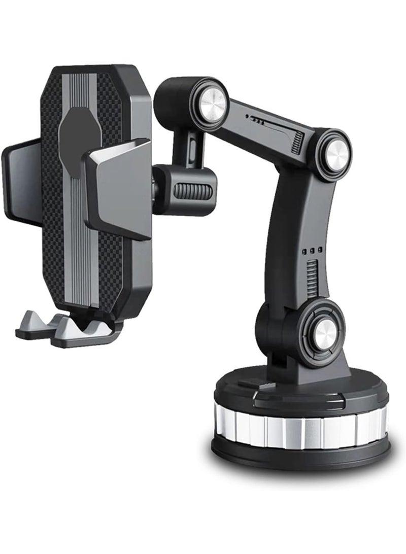 Car Phone Holder, 360 Degree Rotation Adjustable Dashboard Windshield Phone Holder - Image 1